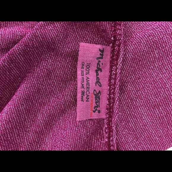 Michael Stars One Shoulder Top Pink Side Ruching Stretchy One Size Fits Most - Picture 2 of 8